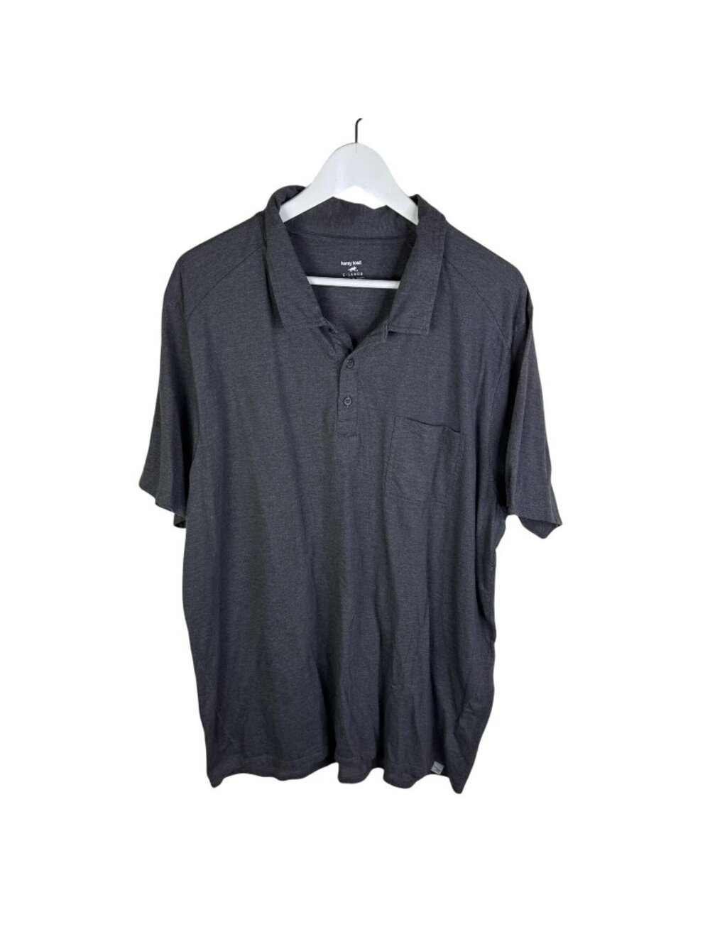 Horny Toad Men's Gray Lightweight Organic Cotton Polo Shirt, Size XL